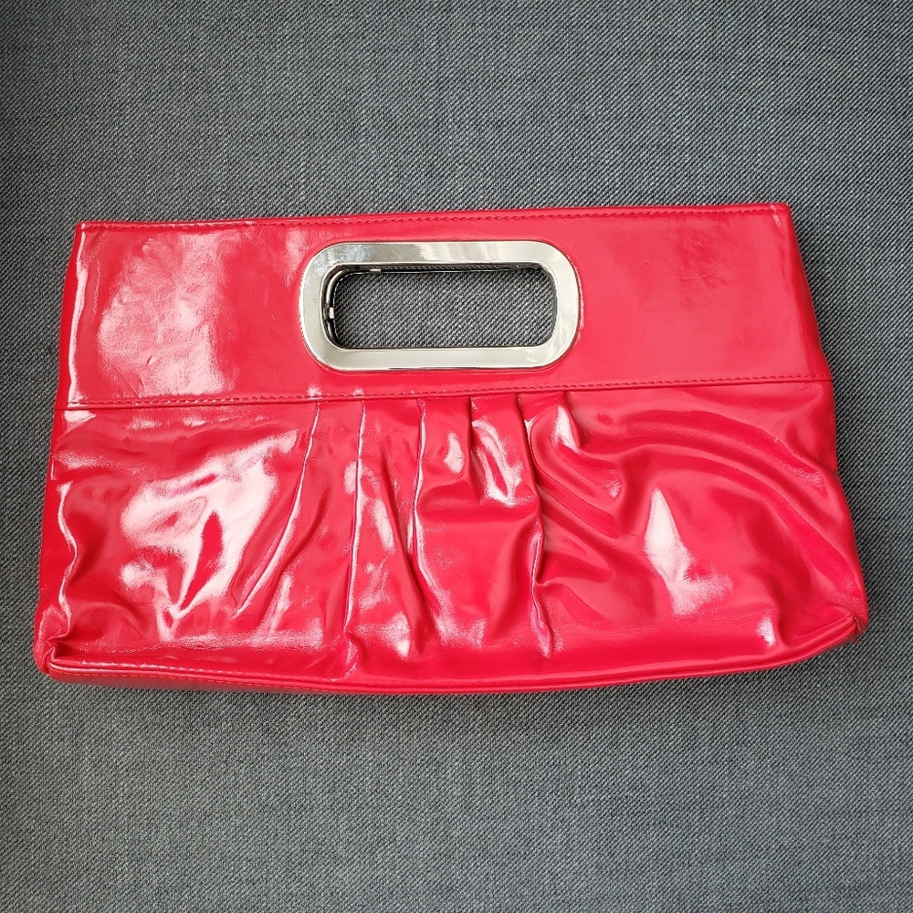 COPY - Red Faux Leather Clutch